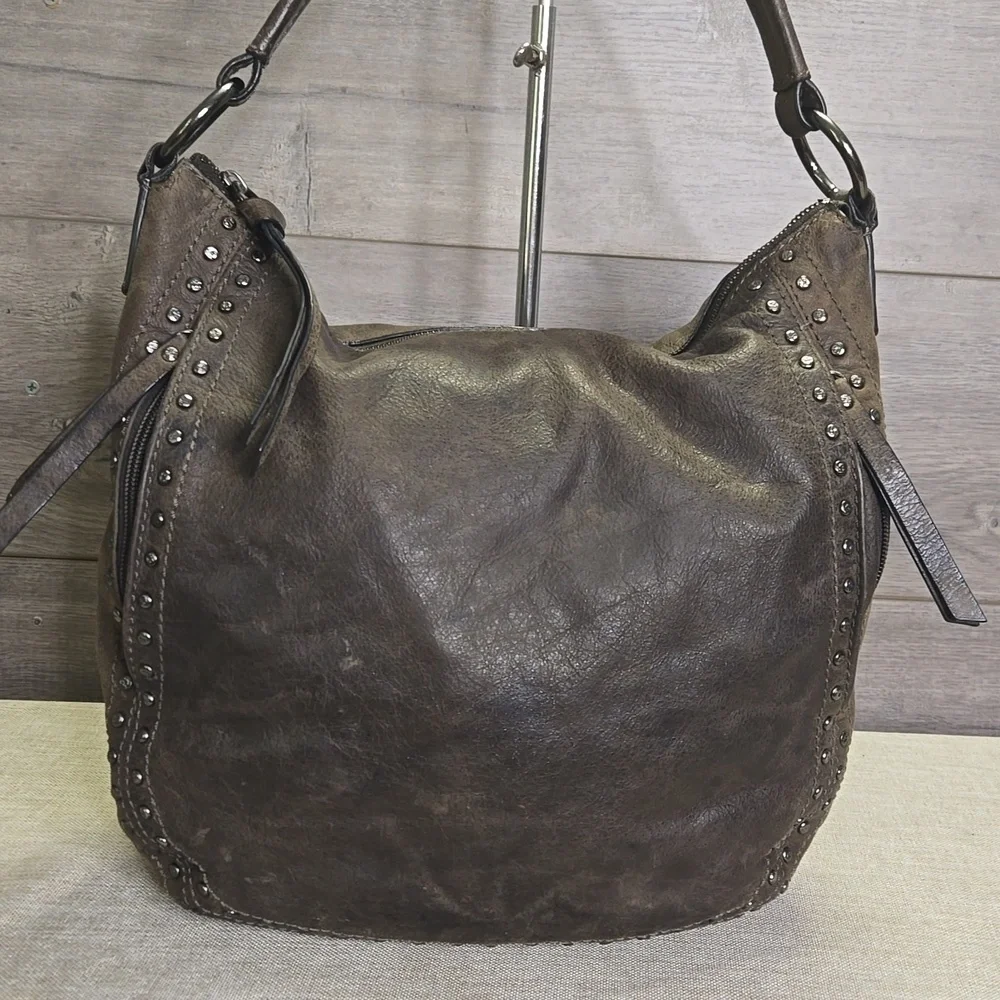 Frye and Co. Brown Studded Leather Women's Bag - Picture 2 of 11